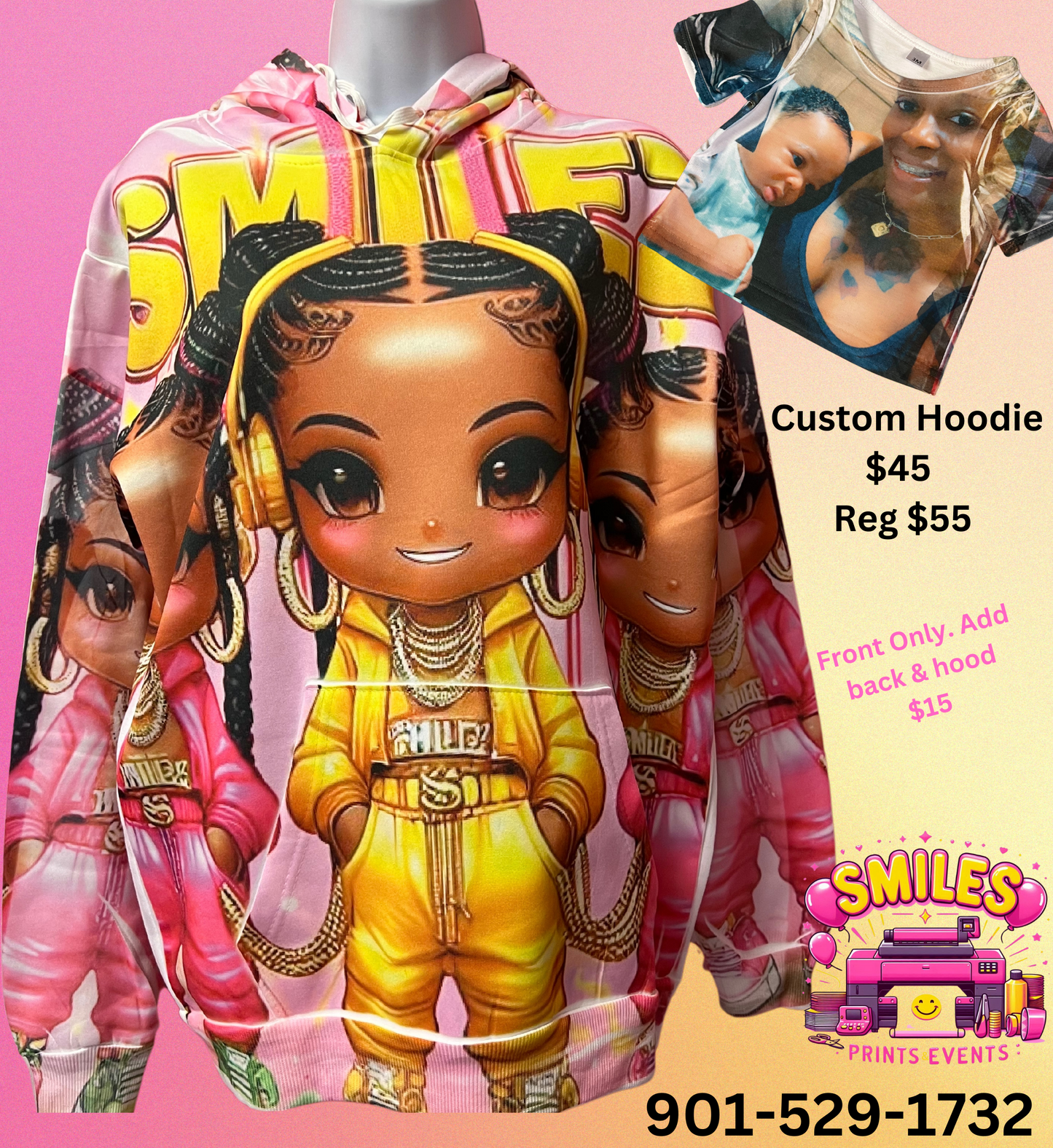 3D Custom Hoodie (Most Popular)